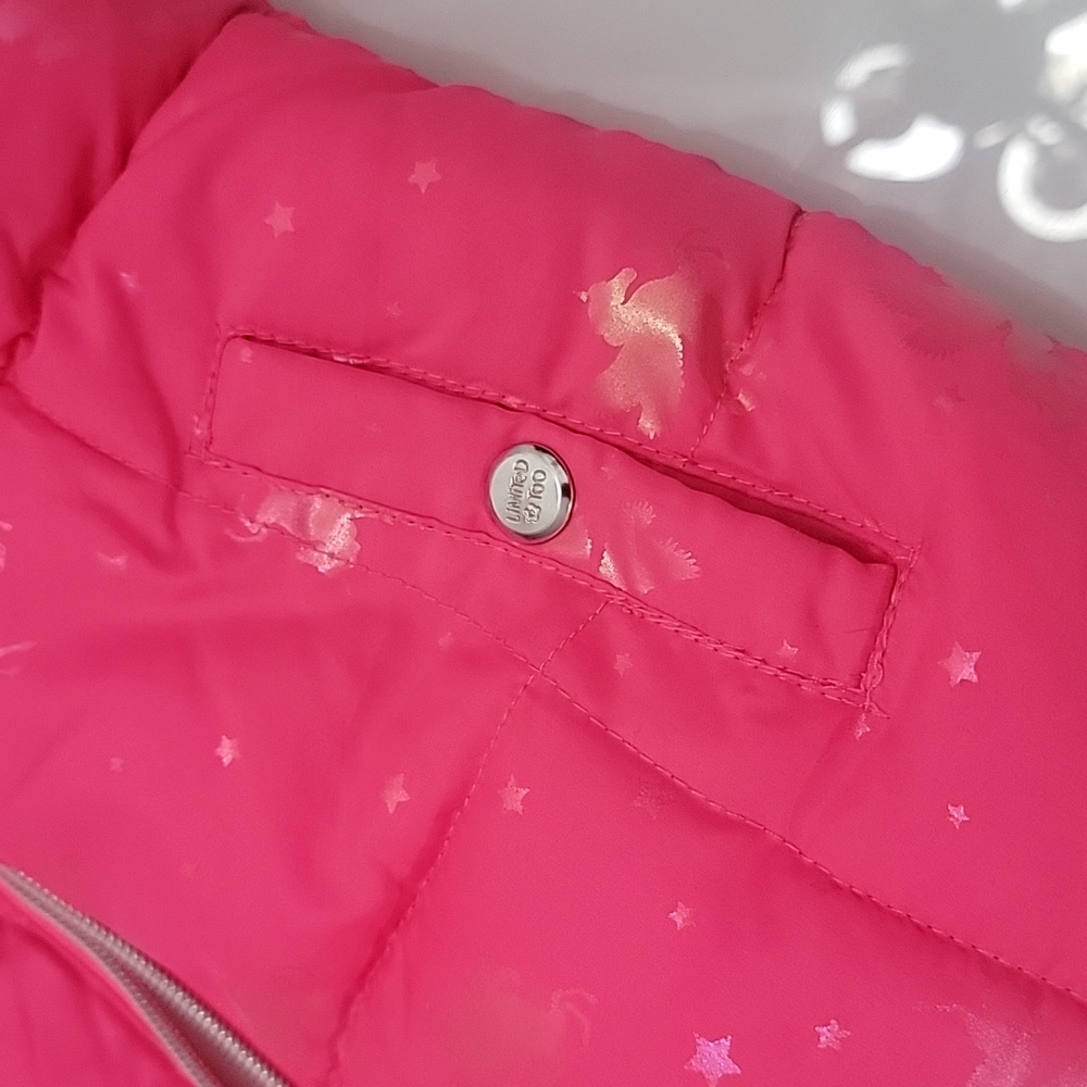 Limited Too hot pink iridescent unicorn puffer coat - Picture 4 of 10